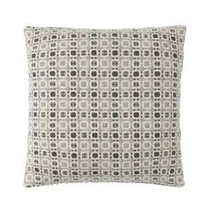 Burel Factory - Vintage Pudebetræk - Lys grå mønstret - 45x45 cm